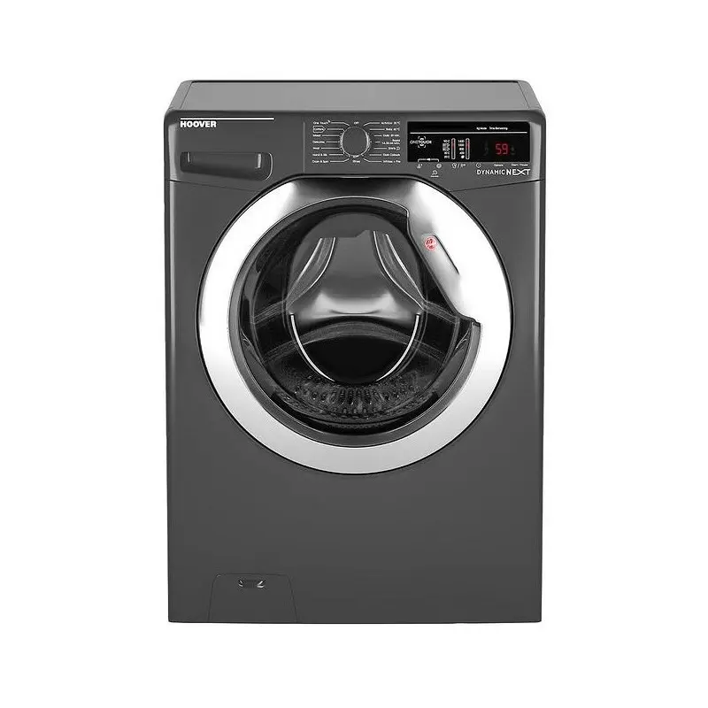 Machine à laver Smart Hoover 9 KG / Nettoyage vapeur / Silver Chrome + Produit Lessive DET 1 Litre