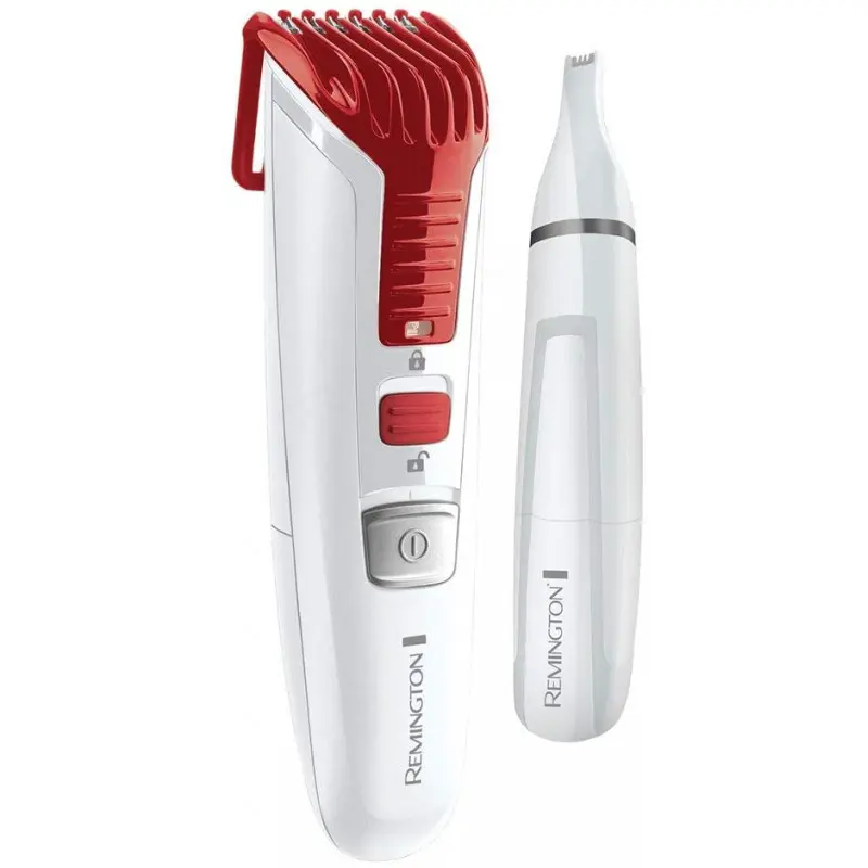 Tondeuse à cheveux et Barbe sans Fil Remington BEARD BOSS + Tondeuse Nez / Rouge & Blanc