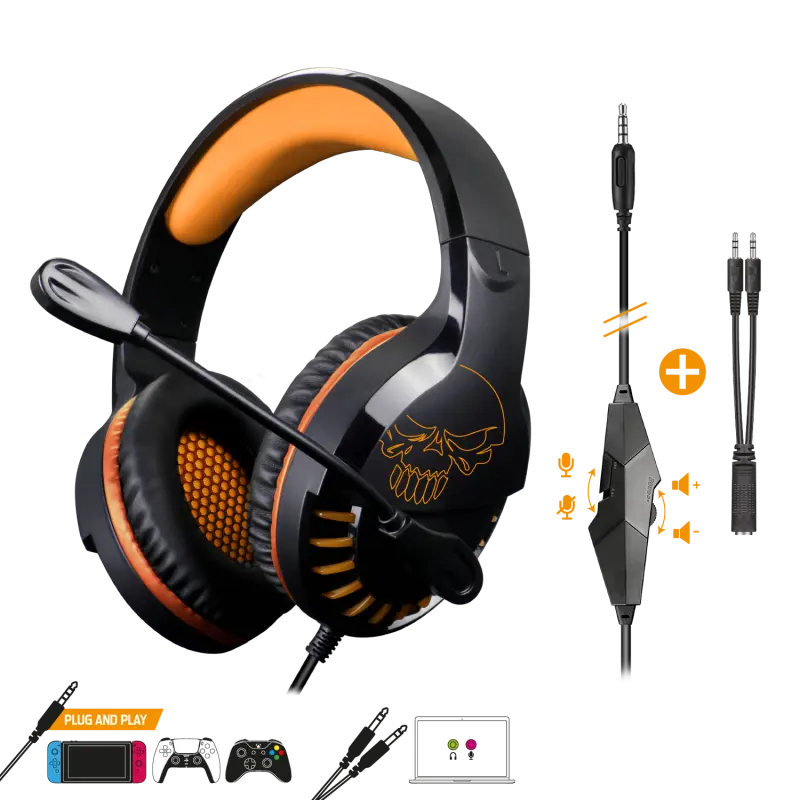 Casque Gaming Spirit of Gamer PRO-H3 / Orange et Noir