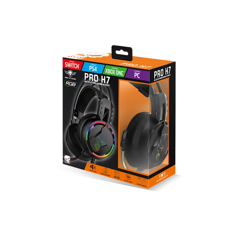 Casque Micro Gaming Spirit of Gamer Pro H7 LED RGB