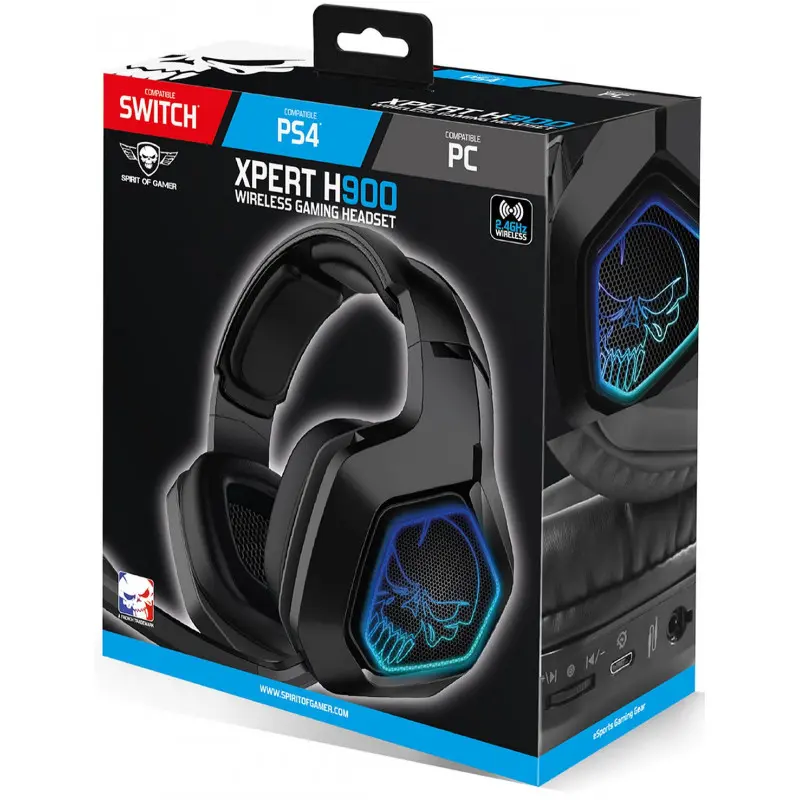 Casque Gaming Sans Fil Spirit of Gamer Xpert-H900 / PS4 / PC / XBox / Switch