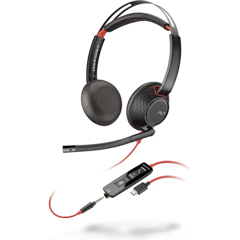 MICRO CASQUE FILAIRE HP POLY BLACKWIRE 5520 / NOIR