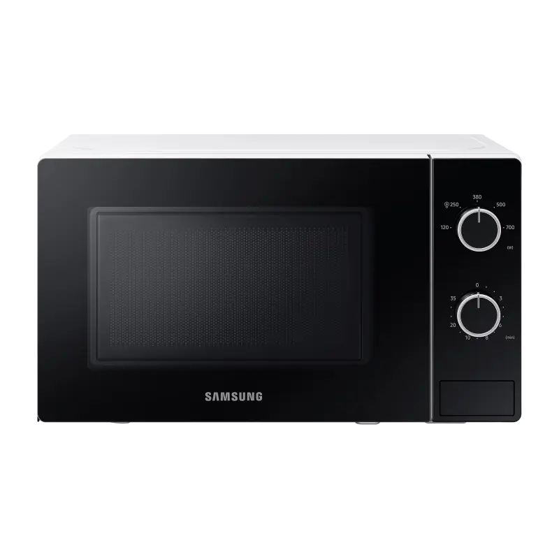 Micro-onde Samsung 20L / 700 W / Solo MWO avec porte en verre plein / Blanc