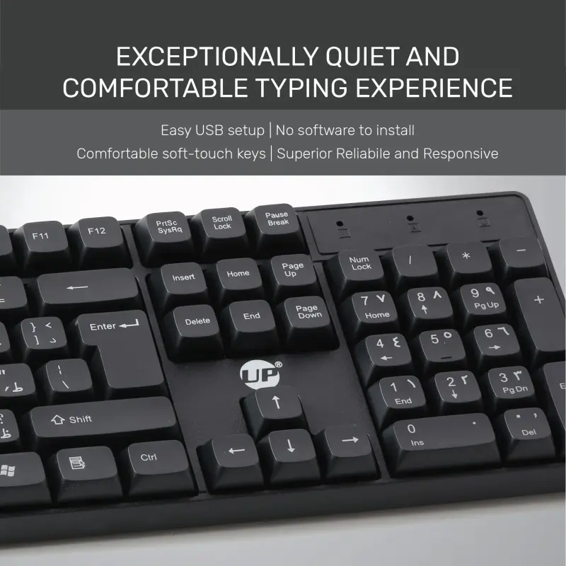 Ensemble clavier et souris Compact Sans Fil / Noir