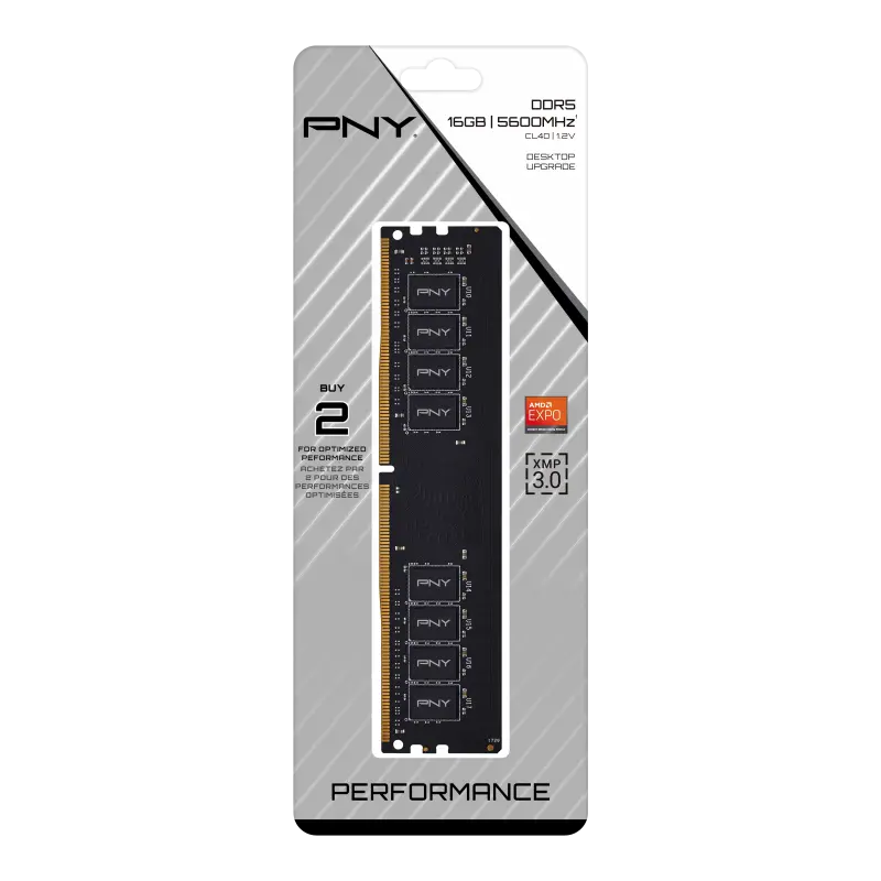 Barrette Mémoire DIMM PNY 16 Go DDR5 / 5600 Mhz