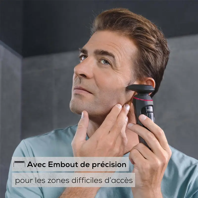 Rasoir Rotatif Sans Fil BEREUR MN8X – Noir