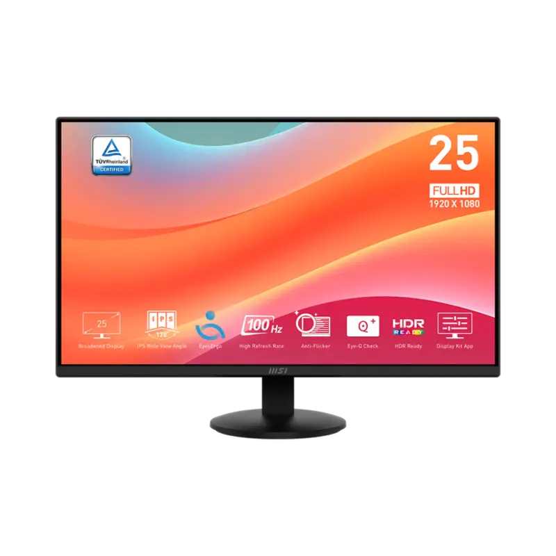 Écran MSI Pro MP252L 24.5&Prime; Full HD IPS / 100 Hz / Noir