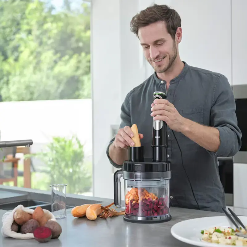 MIXEUR PLONGEANT BRAUN MQ9195XLI MULTIQUICK 9 / 1200 W / NOIR