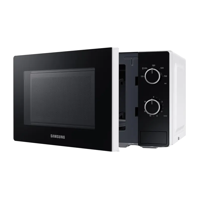 Micro-onde Samsung 20L / 700 W / Solo MWO avec porte en verre plein / Blanc