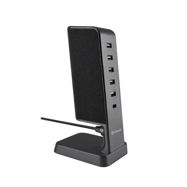 Hub De Charge MUVIT 5 USB + 1 Type-C Pd / 30 Watts / Gris