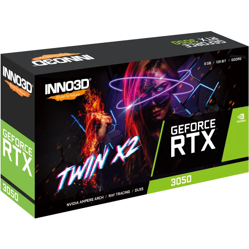 Carte Graphique INNO3D GeForce RTX 3050 Twin X2 / 8 Go GDDR6
