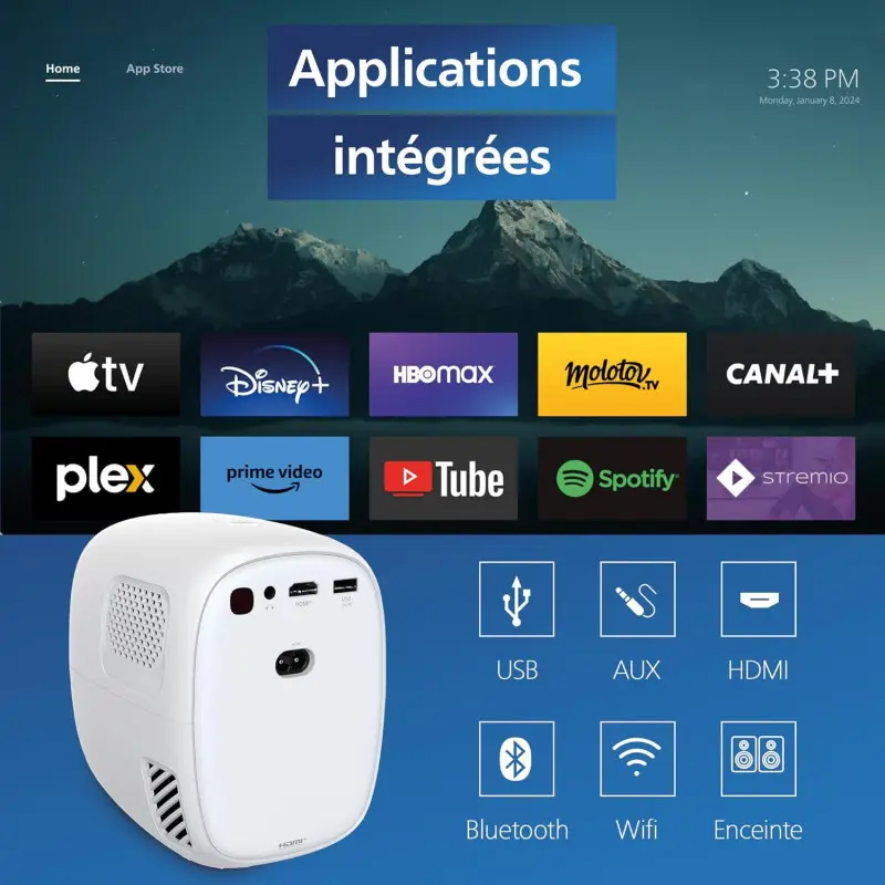 Vidéoprojecteur Philips NeoPix 130W Smart HD / Blanc