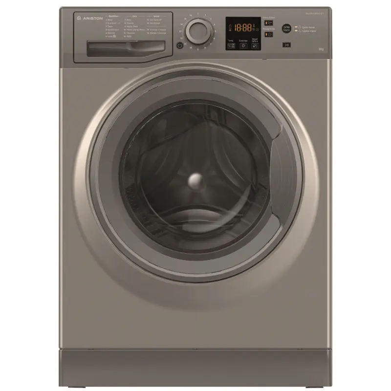 Machine à laver Frontale Ariston NS823CGGMA / 8 KG / Silver avec Moteur Inverter