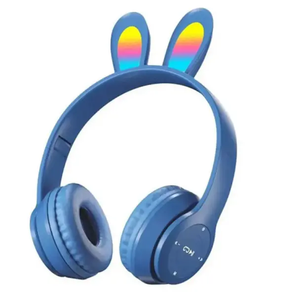 Casque Bluetooth P47R Pour Enfants-RABBIT -BLEU