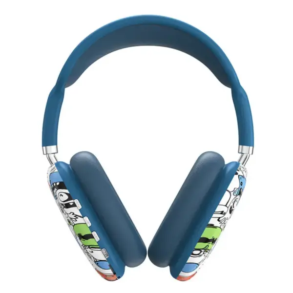 Casque sans fil P9 bleutooth - GRAFFITI - BLEU