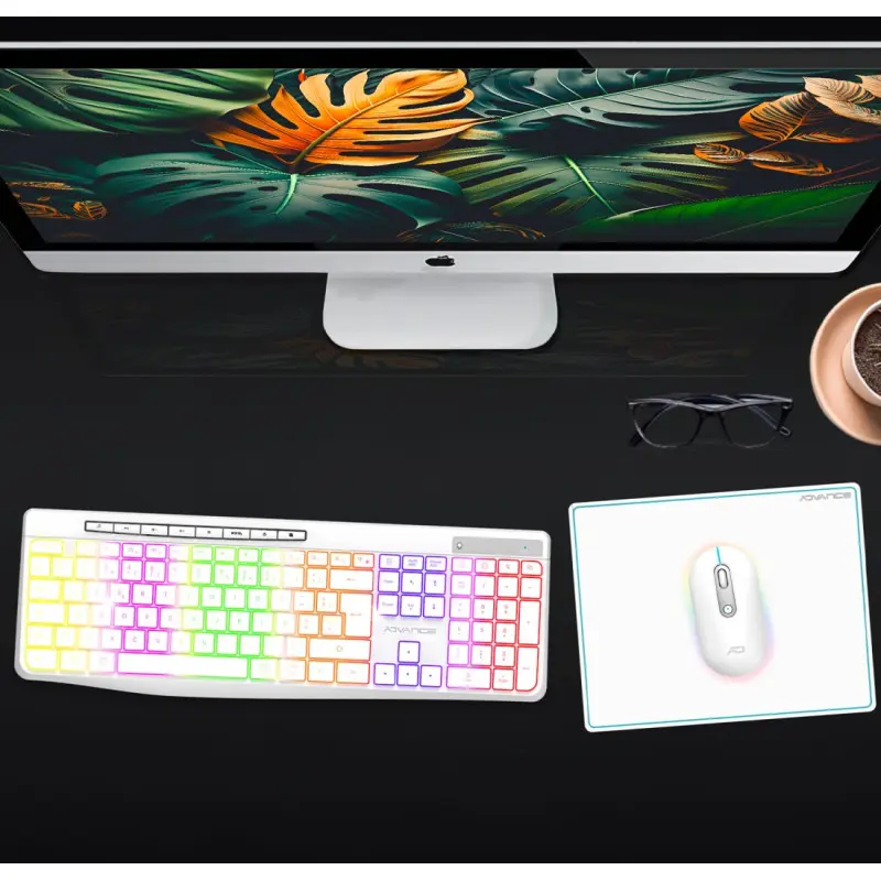 PACK CLAVIER SOG R-TYPE CLA+SOURIS SANS FIL RGB RECHARGEABLE / BLANC