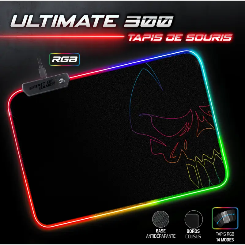 Pack Gaming Spirit Of Gamer ULTIMATE 300 4EN1 clavier / souris / tapis / casque