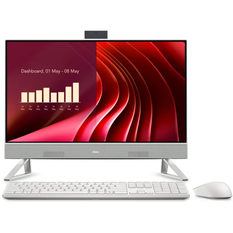 Pc de Bureau All-in-One Dell / i5-1334U / 24 Go DDR5 / 512 Go SSD / Blanc / Windows 11 Pro