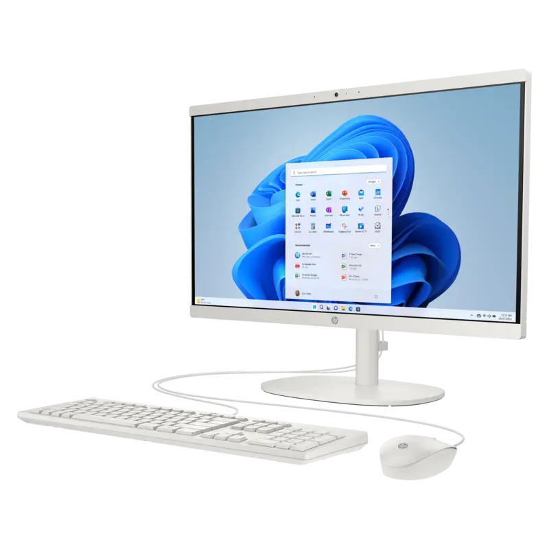 PC de Bureau All-in-One HP 22-dg0002nk / N100 / 8 Go DDR5 / Blanc