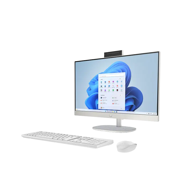 Pc de Bureau All in One HP 24-cr2013nk / Ultra 7 255U / 16 Go / 512 Go SSD / Windows 11 / Blanc coquillage