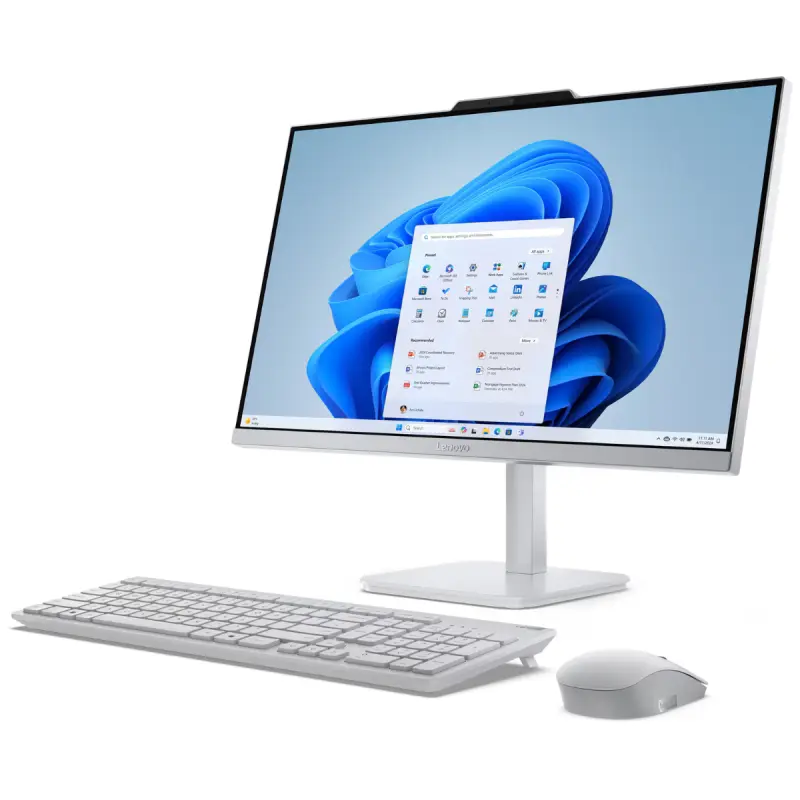 Pc de Bureau All in One Lenovo A100 / Intel N100 / 8 Go / 256 Go SSD / Windows 11 Pro / Gris