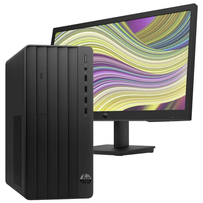 Pc de bureau format tour HP Pro 290 G9 / i3-13100 / 8 Go / 512 Go SSD / DVD Avec Écran HP P22v G5 21.45&Prime; Full HD VA 75 Hz