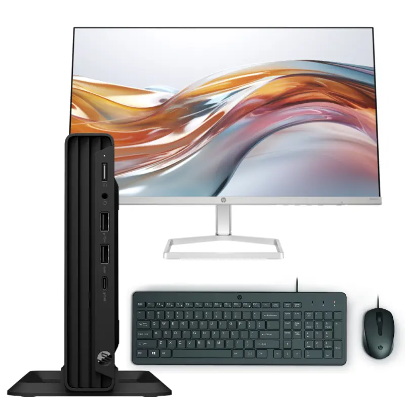Pc de Bureau HP Pro Mini 260 G9 / i3-1315U / 24 Go / 256 Go SSD Avec Écran HP 524SW 24&Prime; Full HD IPS / 100 Hz