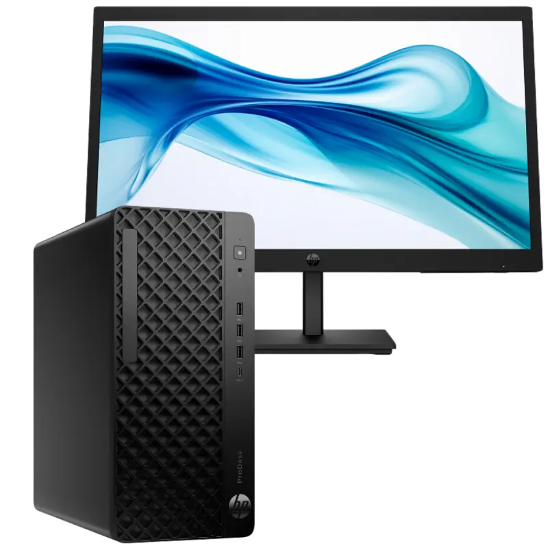 Pc de bureau HP ProDesk 4 Tower G1i / Ultra 7 265 / 16 Go DDR5 / 512 Go / DVD / Avec écran 21.5&Prime; Full HD