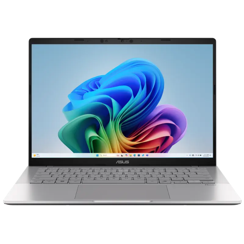 Pc Portable ASUS Vivobook S14 S3407QA / Snapdragon X X1 26 100 / 16 Go / 1 To SSD / Windows 11 / Copilot+ / Silver