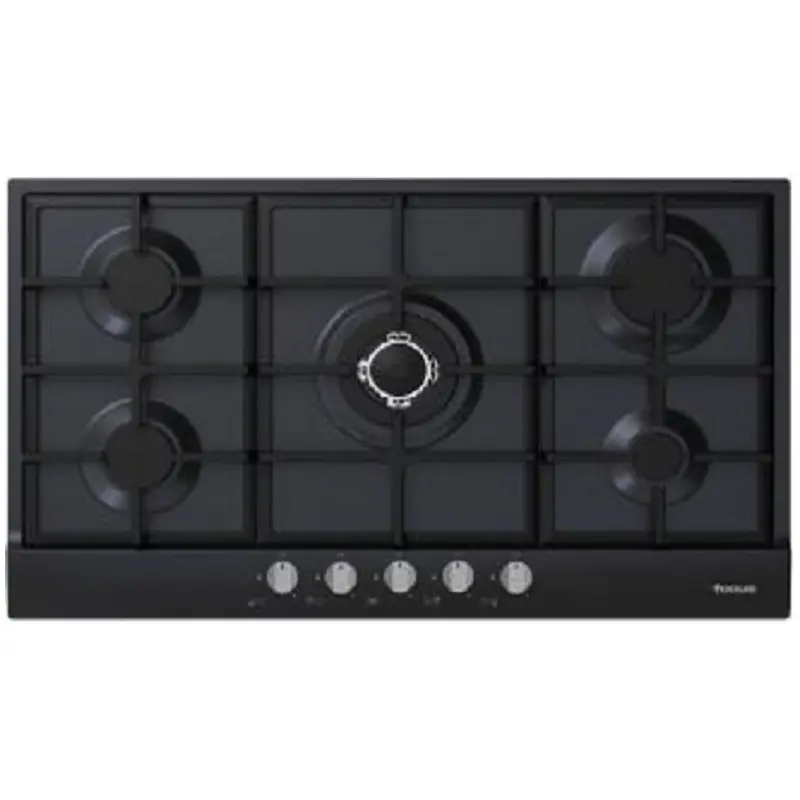 Plaque De Cuisson à Gaz Focus / 5 Feux / Noir / 86Cm