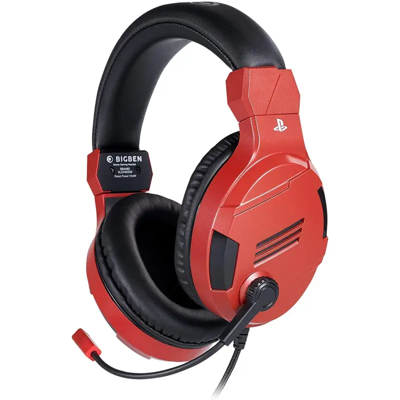CASQUE MICRO GAMER POUR PS4, PC, MAC ET APPAREILS MOBILE OFFICIEL SONY V3 / Rouge