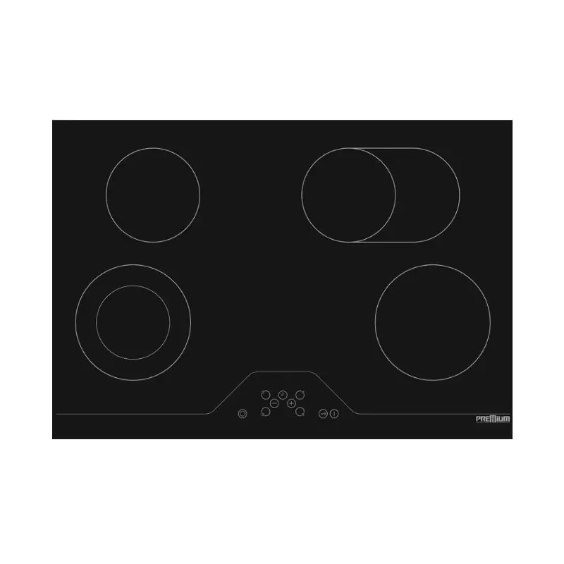 Plaque Electrique Encastrable PREMUIM Vitrocéramique 80cm / 4 Feux / Noir
