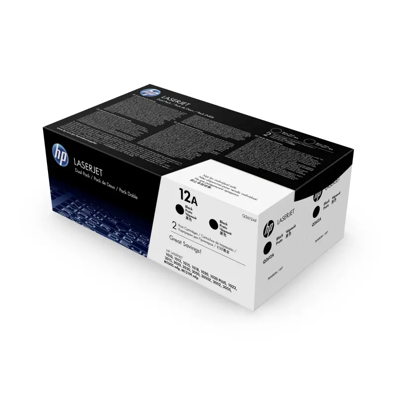 Pack 2 Toners HP Originaux Q2612A / Noir