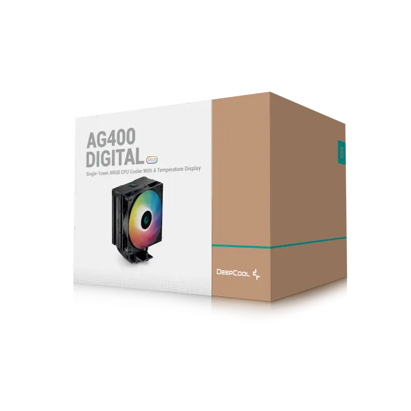 Ventilateur de processeur DeepCool AG400 DIGITAL BK ARGB / Noir