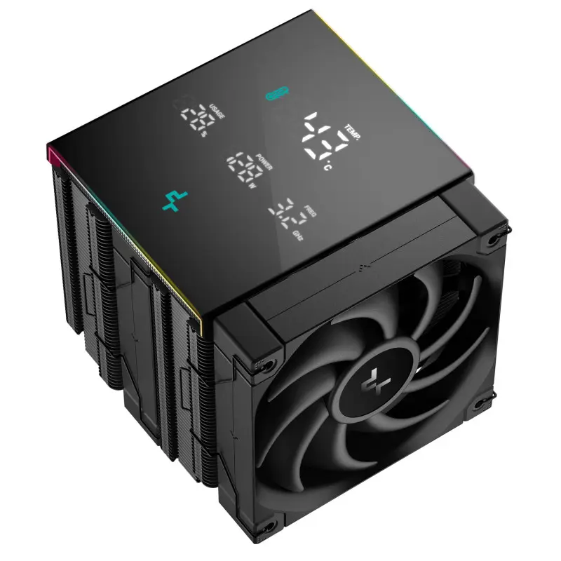 Refroidisseur d&rsquo;air pour processeur DeepCool AK620 DIGITAL PRO / LGA 1700 / AM5 / Noir