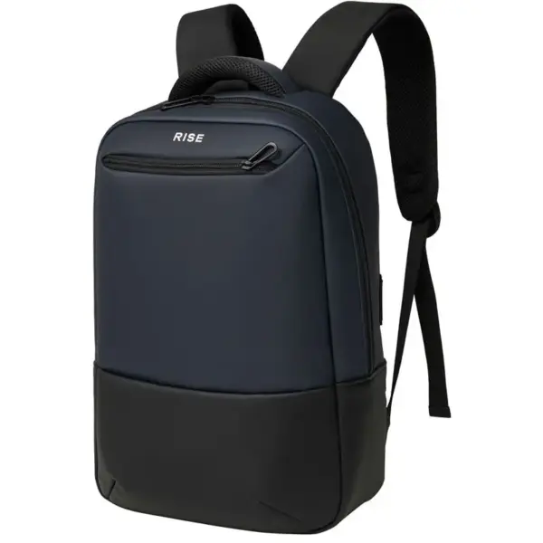 SAC A DOS RISE 16.1'' AVEC PORT USB INTEGRE( USB A + TYPE C) / IMPERMEABLE / Noir et Bleu