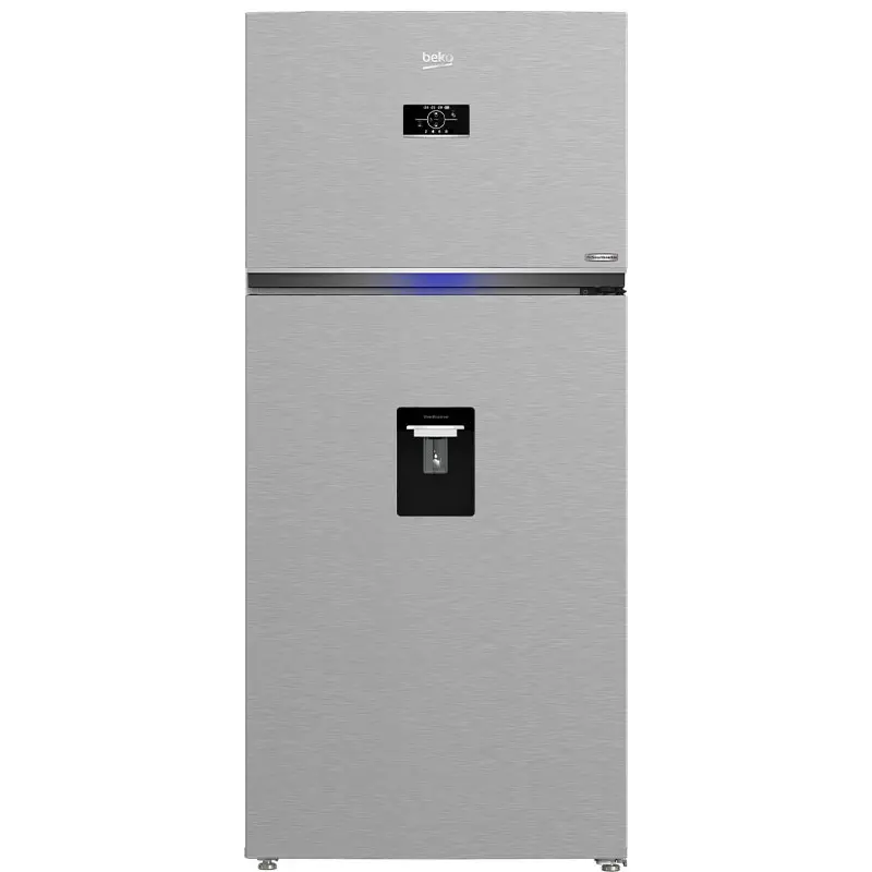 Réfrigérateur BEKO No Frost INVERTER Double Portes / 650 Litres / Silver avec Afficheur et Distributeur