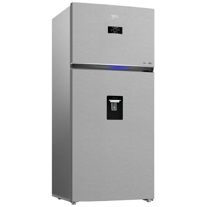 Réfrigérateur BEKO No Frost INVERTER Double Portes / 650 Litres / Silver avec Afficheur et Distributeur