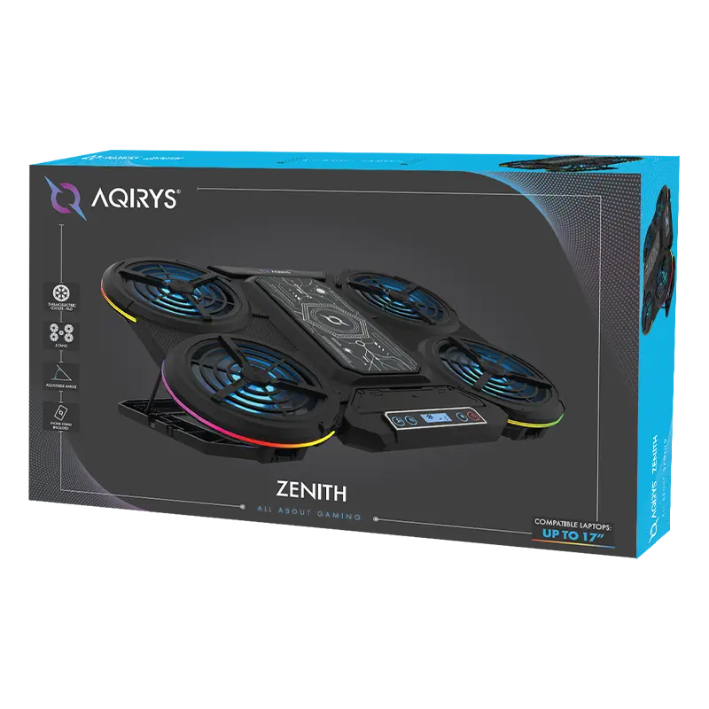 Refroidisseur AQIRYS ZENITH Pour PC Portable 17&Prime; / Noir