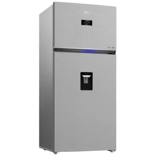 Réfrigérateur BEKO No Frost INVERTER Double Portes / 650 Litres / Silver avec Afficheur et Distributeur