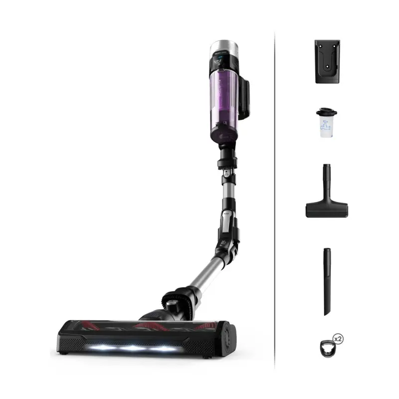 Aspirateur Balai ROWENTA Rechargeable / 0.4L / Noir et Violet