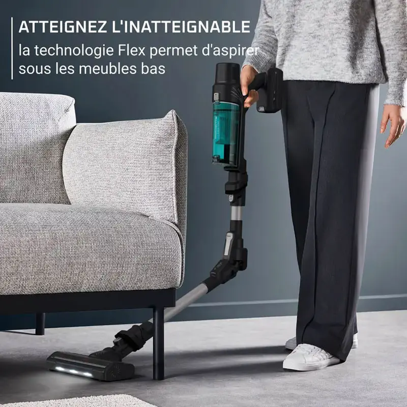 Aspirateur ROWENTA Balai 2en1 Sans Fil FLEX 7.6 140 W / Vert