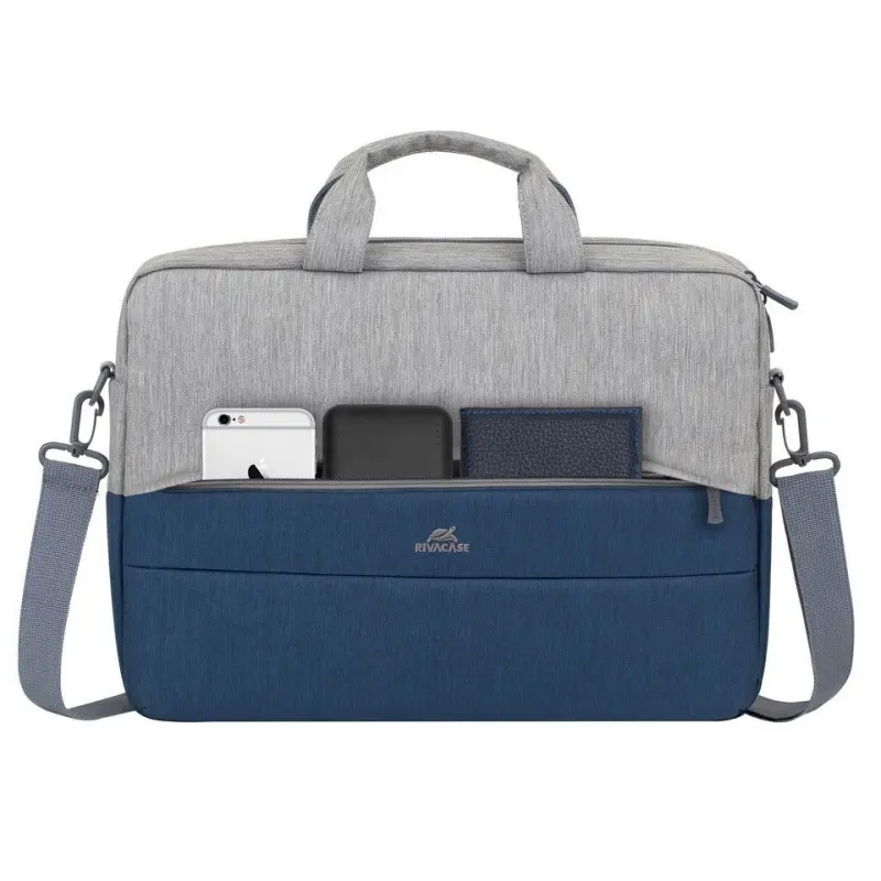 Sacoche pour pc portable 15.6&Prime; RivaCase 7532 / Gris et Bleu