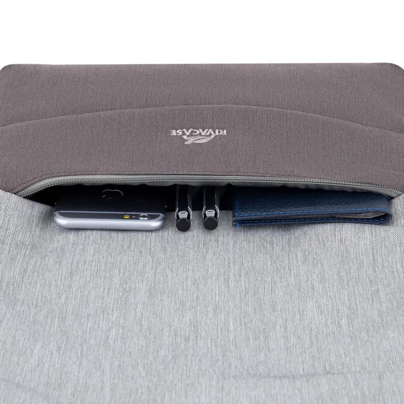 Sac à dos antivol pour pc portable 15.6&Prime; RivaCase 7562 / Gris et Moka