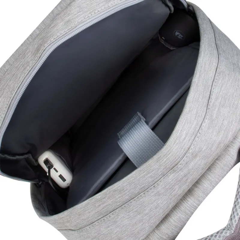 Sac à dos antivol pour pc portable 15.6&Prime; RivaCase 7562 / Gris et Moka