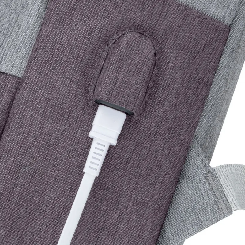 Sac à dos antivol pour pc portable 15.6&Prime; RivaCase 7562 / Gris et Moka