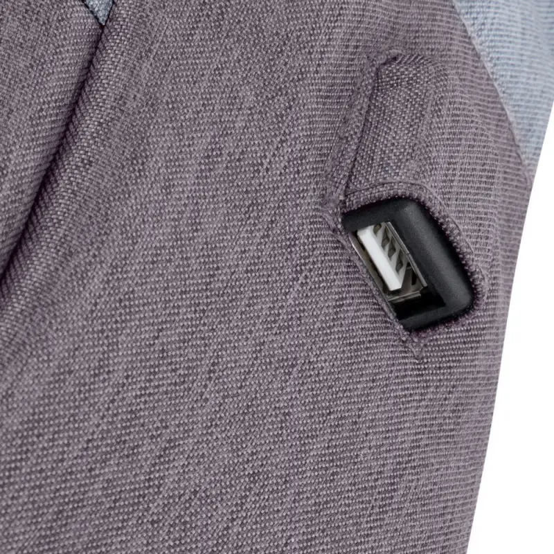 Sac à dos antivol pour pc portable 15.6&Prime; RivaCase 7562 / Gris et Moka