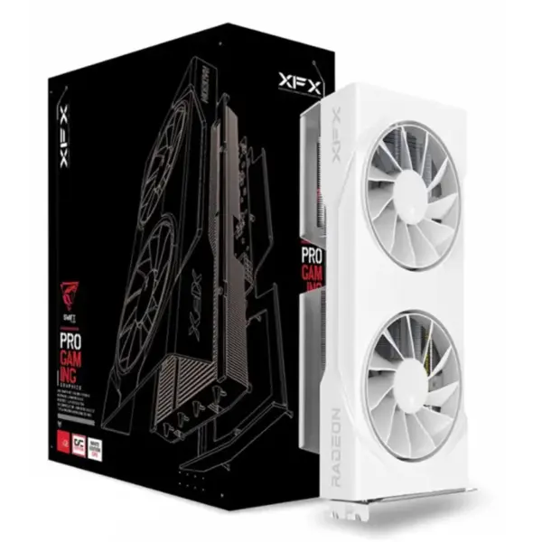 Carte graphique XFX Swift AMD Radeon RX 9060 XT OC Édition Gaming / 8 Go GDDR6 / White