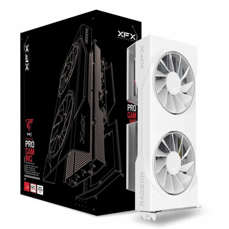Carte graphique XFX Swift AMD Radeon RX 9060 XT OC Édition Gaming / 8 Go GDDR6 / White