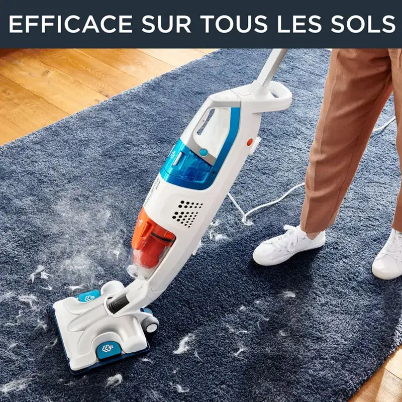 Aspirateur Balai ROWENTA CLEAN & STEAM MULTI 1700W Blanc